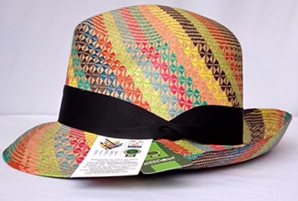 SOMBRERO SUPERFINO CON DISEÑO MULTICOLOR