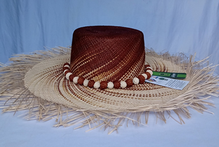 SOMBRERO DEGRADE FLECOS CON COLLAR